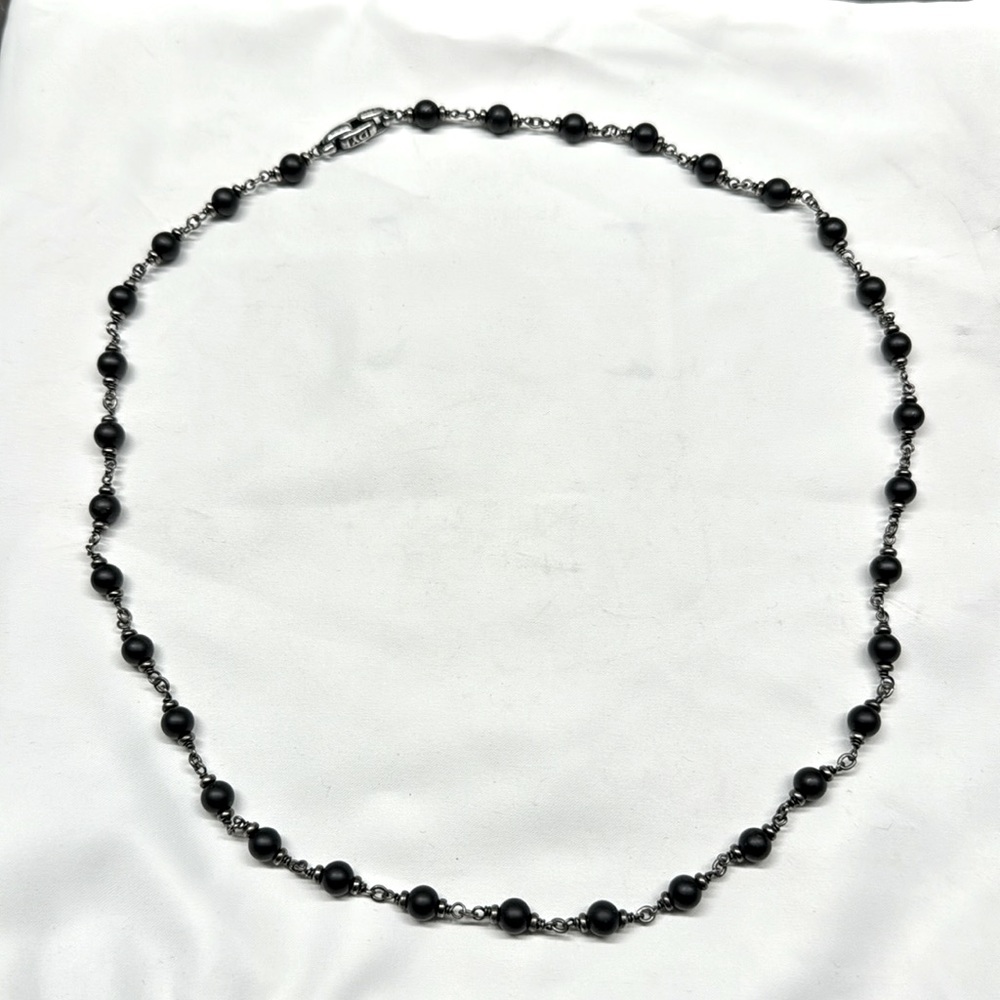 men's David Yurman rosary bead necklace